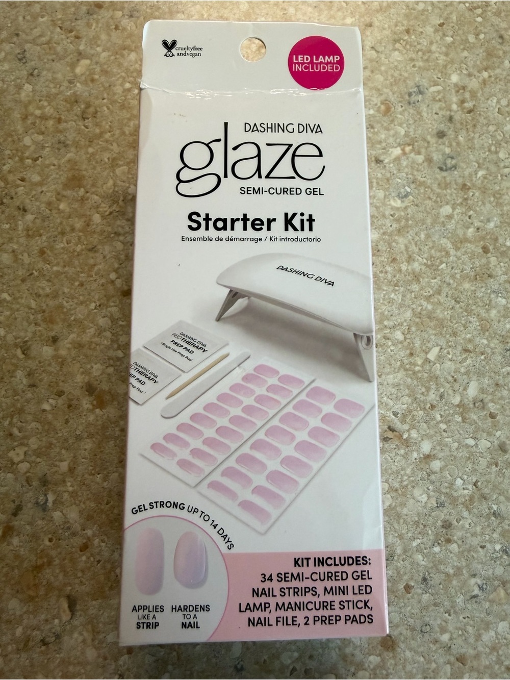 Dashing Diva Glaze Semi-Cured Gel Starter Kit - Light Pink